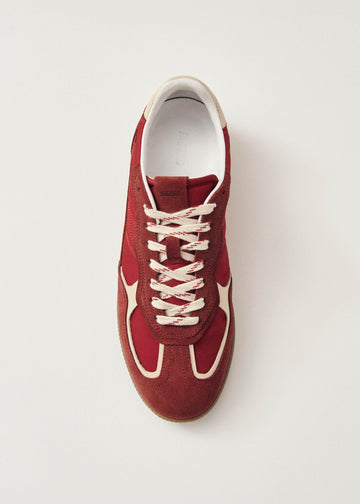 Vintage Red Suede Sneakers