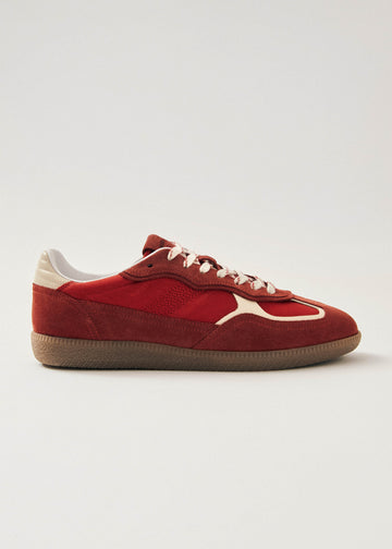 Vintage Red Suede Sneakers