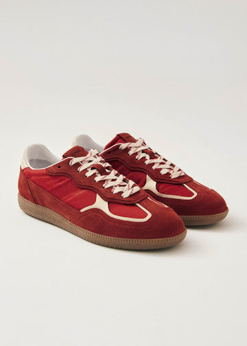 Vintage Red Suede Sneakers