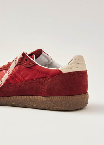 Vintage Red Suede Sneakers